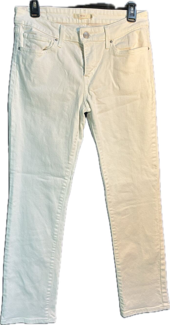 Women’s Levis 712 Slim White Jeans Size 30